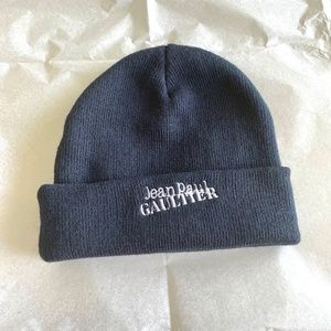 Jean Paul Gaultier navy blue tuque beanie size small to medium